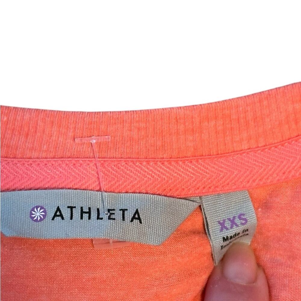 Athleta Bright Coral Cinch Dress XXS - Picture 3 of 6